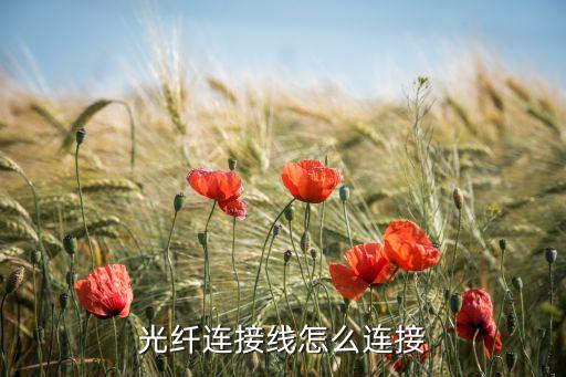 光纖連接線怎么連接