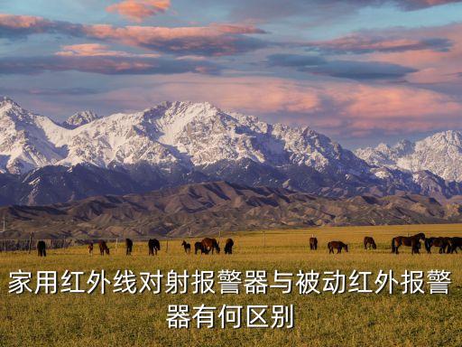 家用紅外線對射報警器與被動紅外報警器有何區(qū)別