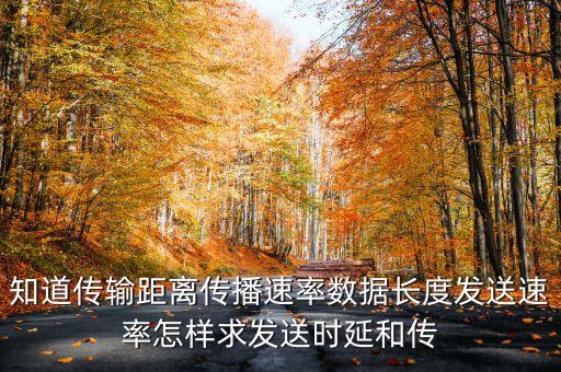 知道傳輸距離傳播速率數(shù)據(jù)長度發(fā)送速率怎樣求發(fā)送時延和傳