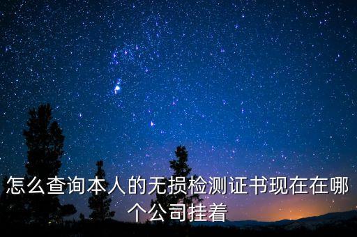 無損檢測證書查詢，怎么查詢本人的無損檢測證書現(xiàn)在在哪個公司掛著