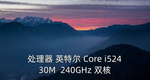 處理器 英特爾 Core i52430M  240GHz 雙核