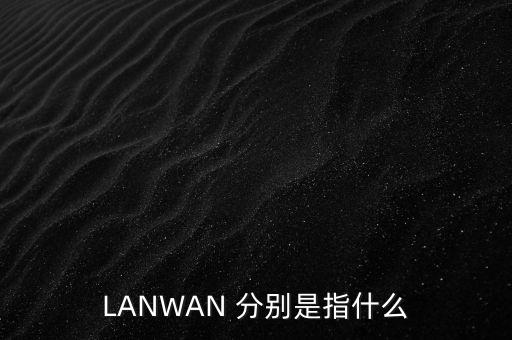LANWAN 分別是指什么