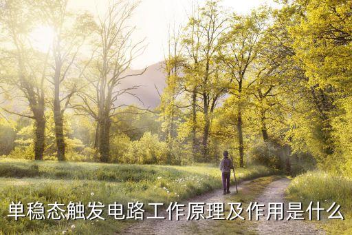 單穩(wěn)態(tài)觸發(fā)器，什么是單穩(wěn)態(tài)觸發(fā)器