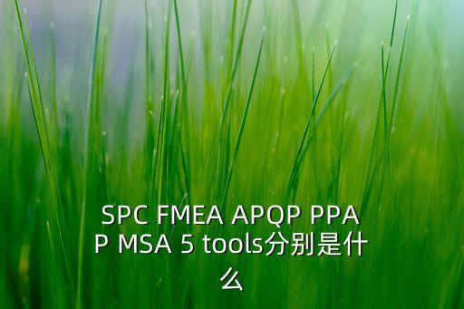 SPC FMEA APQP PPAP MSA 5 tools分別是什么