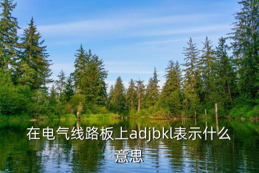 在電氣線路板上adjbkl表示什么意思