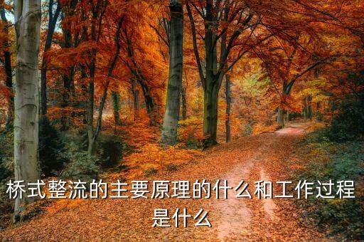 橋式整流，什么是橋式整流電路