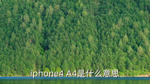 iphone4 A4是什么意思
