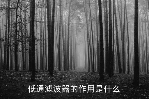 低通濾波器的作用是什么
