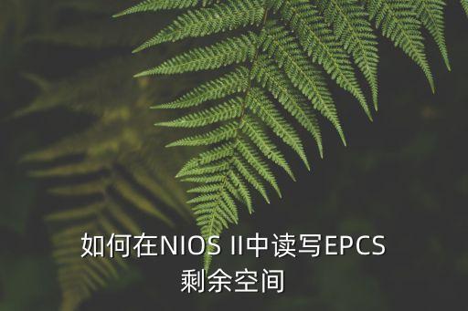 如何在NIOS II中讀寫EPCS剩余空間