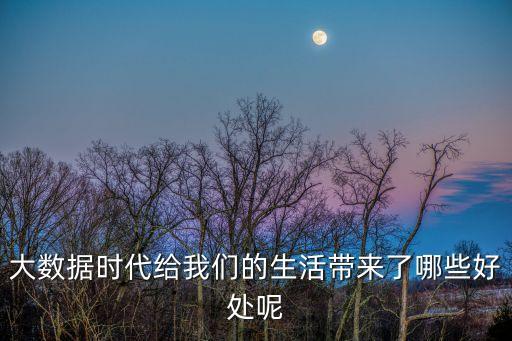 大數(shù)據(jù)時(shí)代給我們的生活帶來(lái)了哪些好處呢