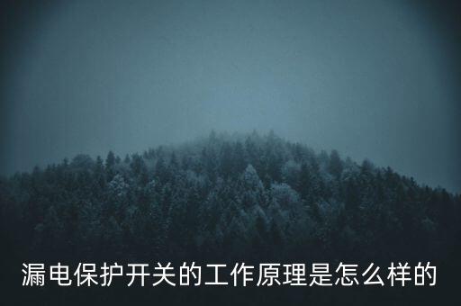 漏電保護(hù)開關(guān)，漏電保護(hù)開關(guān)的作用