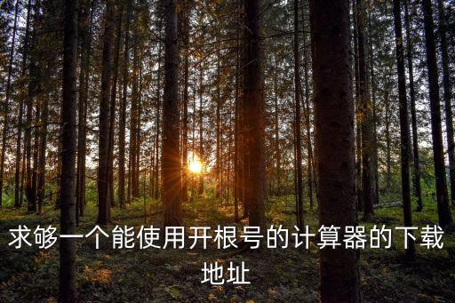 求夠一個(gè)能使用開(kāi)根號(hào)的計(jì)算器的下載地址