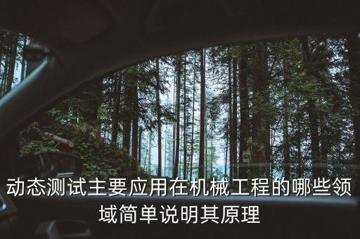 動(dòng)態(tài)測試主要應(yīng)用在機(jī)械工程的哪些領(lǐng)域簡單說明其原理