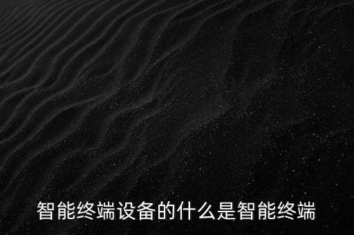 智能終端設(shè)備的什么是智能終端