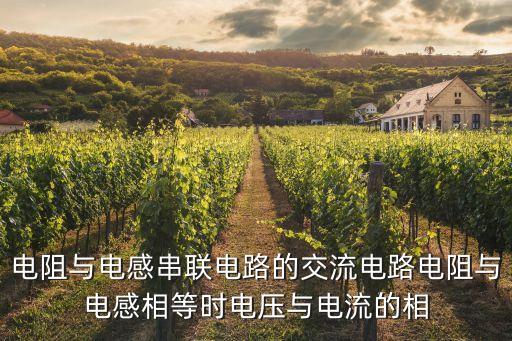 電阻與電感串聯(lián)電路的交流電路電阻與電感相等時電壓與電流的相