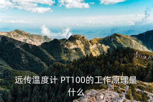 遠傳溫度計 PT100的工作原理是什么