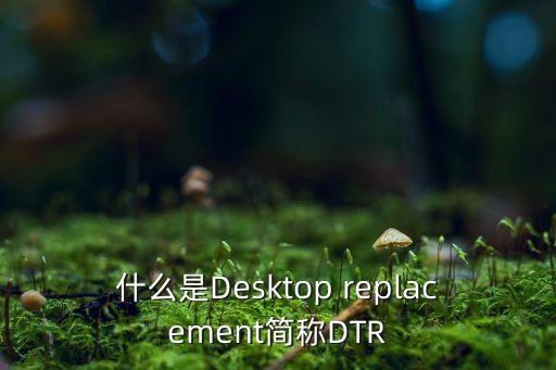 什么是Desktop replacement簡稱DTR