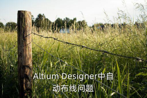 ad自動(dòng)布線，在Altium Designer中在自動(dòng)布線時(shí)怎么才能使PCB中的地線和電源線的