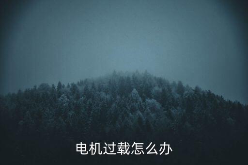 電機(jī)過(guò)載怎么辦