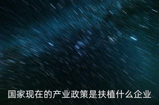 國家產(chǎn)業(yè)政策，國家現(xiàn)在的產(chǎn)業(yè)政策是扶植什么企業(yè)