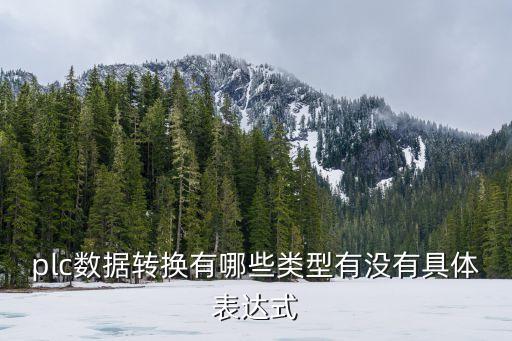 plc數(shù)據(jù)轉(zhuǎn)換有哪些類型有沒有具體表達(dá)式