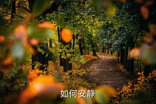 如何安靜