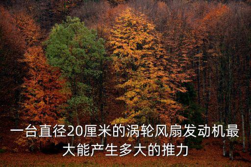 一臺直徑20厘米的渦輪風(fēng)扇發(fā)動機最大能產(chǎn)生多大的推力