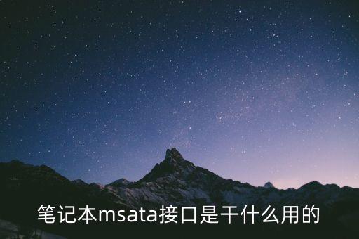 msata接口，筆記本msata接口是干什么用的