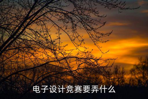 電子設(shè)計競賽要弄什么