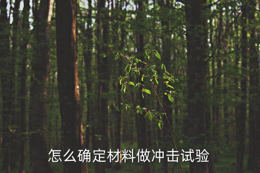 怎么確定材料做沖擊試驗(yàn)