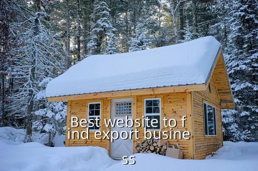 Best website to find export business