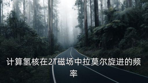 計(jì)算氫核在2T磁場(chǎng)中拉莫爾旋進(jìn)的頻率