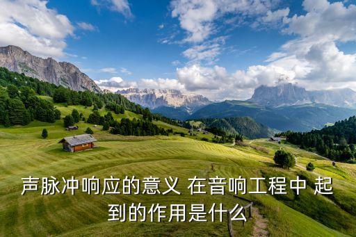 聲脈沖響應(yīng)的意義 在音響工程中 起到的作用是什么