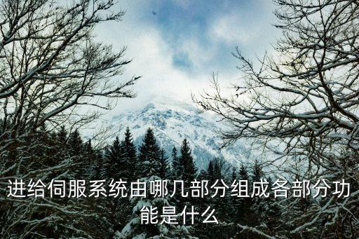 進(jìn)給伺服系統(tǒng)由哪幾部分組成各部分功能是什么