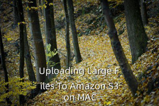 Uploading Large Files To Amazon S3 on MAC