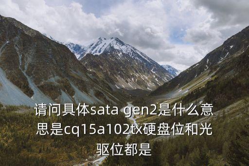 gen2，請問具體sata gen2是什么意思是cq15a102tx硬盤位和光驅(qū)位都是