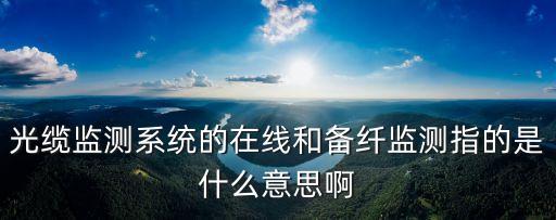 光纜監(jiān)測系統(tǒng)的在線和備纖監(jiān)測指的是什么意思啊