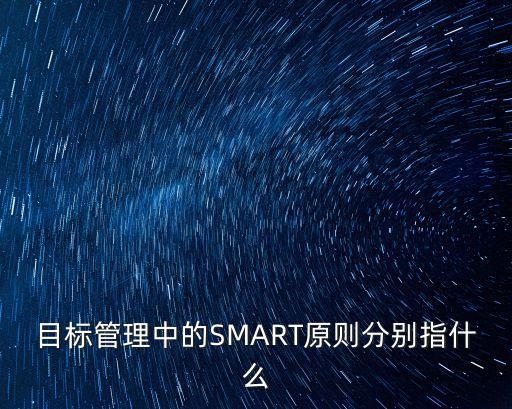 目標(biāo)管理中的SMART原則分別指什么
