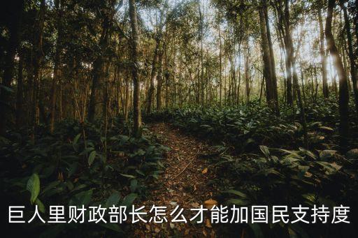 巨人里財政部長怎么才能加國民支持度