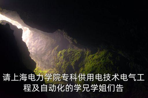 請上海電力學(xué)院?？乒┯秒娂夹g(shù)電氣工程及自動化的學(xué)兄學(xué)姐們告