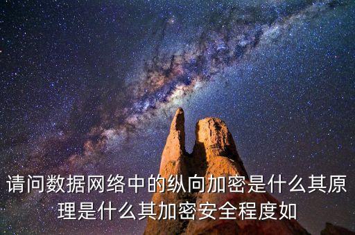 請問數(shù)據(jù)網(wǎng)絡(luò)中的縱向加密是什么其原理是什么其加密安全程度如