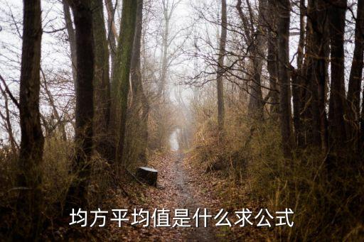 均方平均值是什么求公式