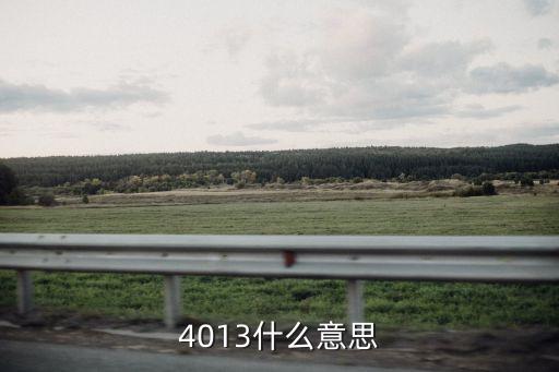 4013什么意思