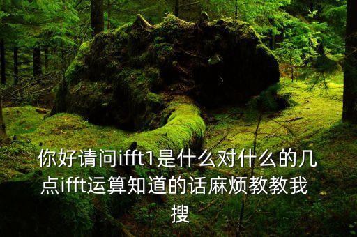 你好請(qǐng)問ifft1是什么對(duì)什么的幾點(diǎn)ifft運(yùn)算知道的話麻煩教教我  搜
