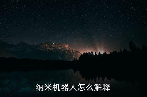 納米機(jī)器人怎么解釋