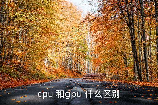 cpu 和gpu 什么區(qū)別