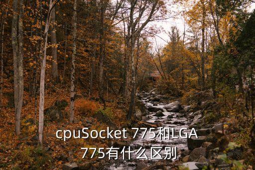 cpuSocket 775和LGA 775有什么區(qū)別
