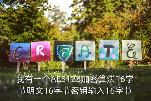 我有一個AES128加密算法16字節(jié)明文16字節(jié)密鑰輸入16字節(jié)