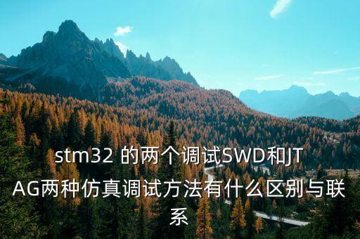 stm32 的兩個調(diào)試SWD和JTAG兩種仿真調(diào)試方法有什么區(qū)別與聯(lián)系