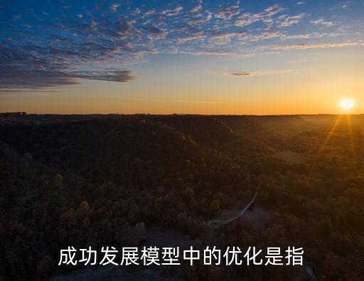 成功發(fā)展模型中的優(yōu)化是指